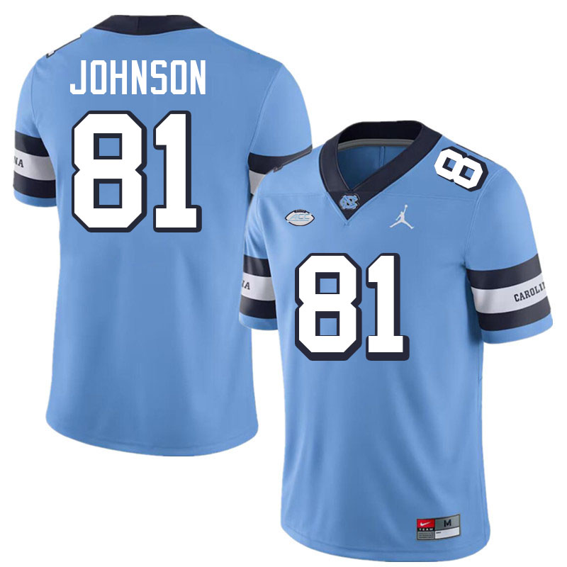 #81 Aziah Johnson North Carolina Tar Heels Jerseys,Apparels,Uniforms Stitched-Throwback Blue #81 Aziah Johnson North Carolina Tar Heels Jerseys,Apparels,Uniforms Stitched-Throwback Blue